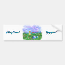 Play Time at Twisty Twicks Garden! Bumper Sticker