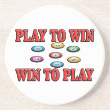 Play To Win - Win To Play - Keno Beverage Coasters