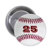 Player 25 Baseball Button