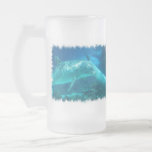 Playful Dolphins Frosted Beer Mug