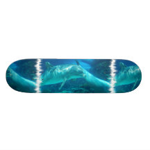 Playful Dolphins Skateboard