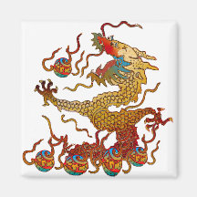 Playful Dragon Fridge Magnets