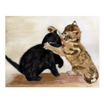 Playful Kittens Post Card
