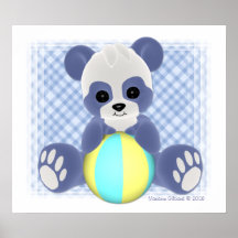Playful Panda Baby Boy Poster