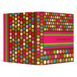 Playful Polka Dots Customizable Binder