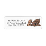 Playful Puppy Dog Return Address Labels Stickers