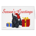 Playful Scottish Terrier Greetings Card