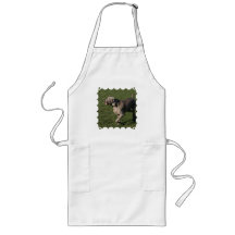 Playful Weimaraner Dog Long Apron