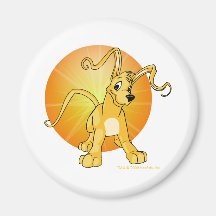 Playful yellow Gelert Fridge Magnet