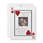 Playing Card King/Queen Photo Save the Date invitations