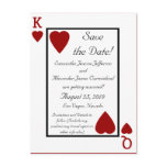 Playing Card King/Queen Save the Date Postcard