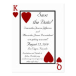 Playing Card King/Queen Save the Date Postcard