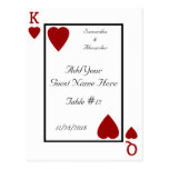 Playing Card King/Queen Table Place Cards Postcard