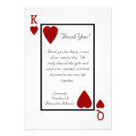 Playing Card King/Queen Thank You Notes Personalized Invites