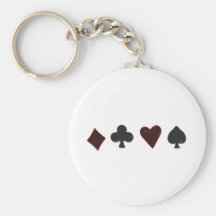 Playing Card Suit Row Key Chains