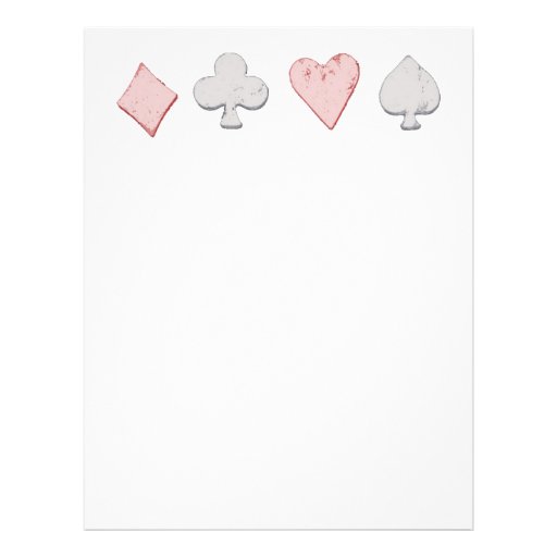 Playing Card Suit Row Letterhead