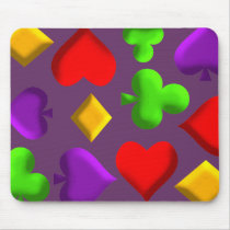 Playing Cards Figures Pattern Design Mousepads