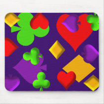 Playing Cards Figures Pattern Design Mouse Pads