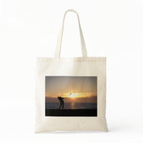 Playing Golf At Sunset Bag