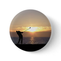 Playing Golf At Sunset Pin