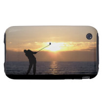 Playing Golf At Sunset Tough Iphone 3 Cover