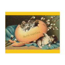 Playing Kittens Easter Postcards