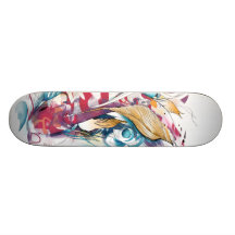 Playing Koi skateboard