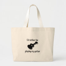 Playing My Guitar Canvas Bags