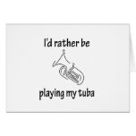 Playing My Tuba Greeting Card