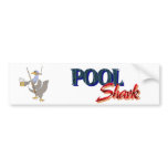 Playing Pool Shark Chicken Funny bumper stickers