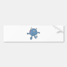 playing tough bluish monster friend bumper sticker