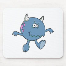 playing tough bluish monster friend mouse pads