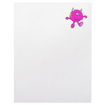 playing tough pink monster friend letterhead template