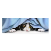 Playing Tuxedo Kitten Bookmark Business Card Template