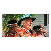 Playing Ukulele in the Parade Photo Greeting Card