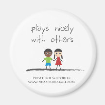 plays nicely with others refrigerator magnets