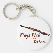 Plays Well with Others / Flute Key Chain