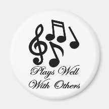 plays well with others refrigerator magnet