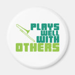 Plays Well with Others - Trombone Magnet