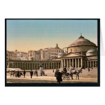 Plaza and church of San Francisco di Paola, Naples Greeting Cards