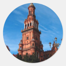 Plaza De Espana Round Sticker