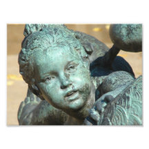 Plaza Fountain Detail Photo Art