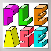 Ple-ase Canvas Print