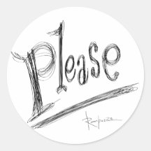 Please Adesivos Em Formato Redondos