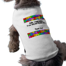 Please Call Autism ID Tag Dog Clothes