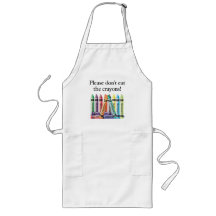 Please don't eat the crayons apron