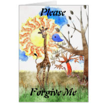 Please Forgive Me - Olympia and Blue Bird - Sorry Greeting Card