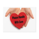 Please Handle With Care Valentine Hands postcards