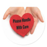 Please Handle With Care Valentine Hands stickers