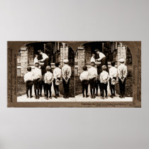 Please Mum?  Vintage Baseball Stereoview Poster